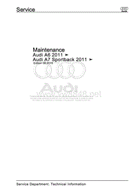 奥迪A7维修手册（4G，4GA，4GE）–维护
