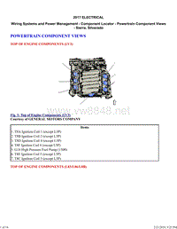 2016-2018 Silverado Sierra –线路系统和电源管理-部件定位器-动力传动系统部件视图