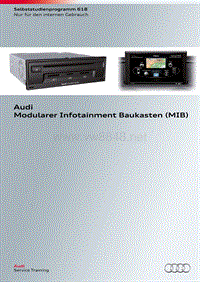 自学手册SSP618_Audi Modularer Infotainment Baukasten _DE
