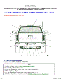 2016-2018 Silverado Sierra –线路系统和电源管理-部件定位器-行李箱后部车辆部件视图