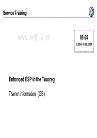 自学手册ssp302_PPT Enhanced ESP in the Touareg