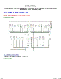 2016-2018 Silverado Sierra –线路系统和电源管理.线路示意图.接地分配示意图.Sierra，Silverado（1500）