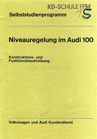 奥迪全系自学手册（SSP）：SSP_18_Niveauregelung im Audi 100_DE