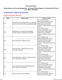 2016-2018 Silverado Sierra –布线系统和电源管理.原理图布线图.原理图RPO代码表