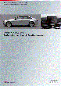 奥迪SSP647-Audi A4 （Typ 8W） Infotainment und Audi connect