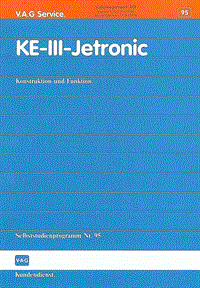 奥迪全系自学手册（SSP）：095-KE-III-Jetronic（机电组合式汽油喷射） SSP_95