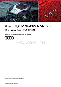 奥迪全系自学手册（SSP）：SSP655-Audi 3,0l-V6-TFSI-Motor Baureihe EA839E