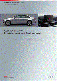 奥迪SSP647-Audi A4 （Type 8W） Infotainment and Audi connect