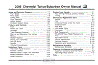 2005年雪佛兰用户手册 tahoe