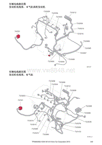 2014沃尔沃XC60电路图29-车辆电线路径图