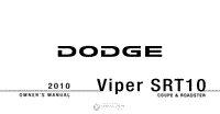 2010年道奇车主手册 viper