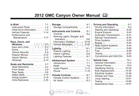 2012年GMC用户手册 canyon