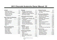 2011年雪佛兰用户手册 avalanche