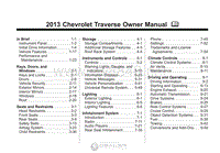 2013年雪佛兰用户手册 traverse