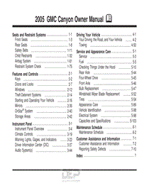 2005年GMC用户手册 canyon