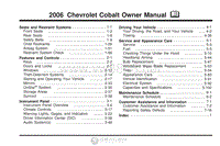 2006年雪佛兰用户手册 cobalt