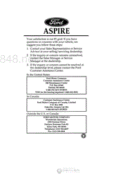 1997年福特车主手册 aspire