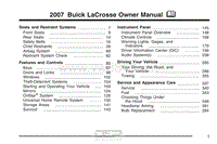 2007年别克lacrosse用户手册