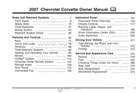 2007年雪佛兰用户手册 corvette