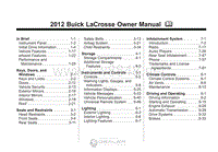 2012年别克lacrosse用户手册