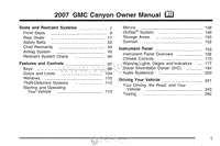 2007年GMC用户手册 canyon