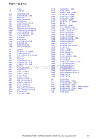 2014沃尔沃S80全车电路图_V70_XC7032-零组件一览表