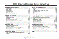 2009年雪佛兰用户手册 express