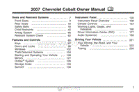 2007年雪佛兰用户手册 cobalt