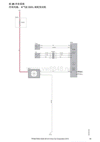 2014沃尔沃XC60全车电路图07-组26冷却系统