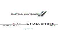 2012年道奇车主手册 challengersrt8