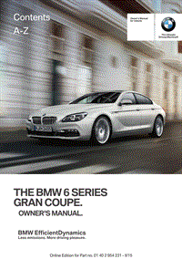 BMW 6 SERIES用户手册