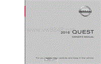 2016年日产汽车车主手册 quest