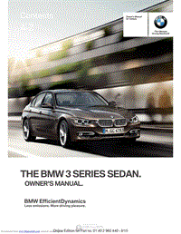 2015年BMW 3 SERIES用户手册