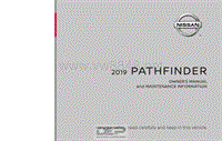 2019年日产汽车车主手册 pathfinder