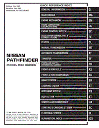 2002日产Pathfinder维修手册-fwd