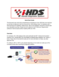 本田i-HDS快速入门指南