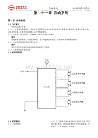 比亚迪F0维修手册第二十一章_音响系统