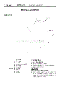 2011-2014款东南三菱君阁原厂维修手册发动机大修5.燃油与点火系统零件