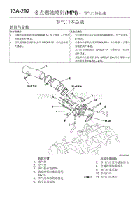 2011-2014款东南三菱君阁原厂维修手册多点喷射系统5.节气门体总成及发动机ECU