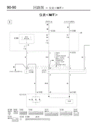 2011-2014款东南三菱君阁原厂电路图仪表＜MT＞