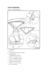 奥迪A6L C6原厂维修手册之车身：拆卸和安装侧窗玻璃