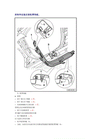 奥迪A6L C6原厂维修手册之车身：拆卸和安装后部轮罩饰板