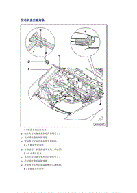 奥迪A6L C6原厂维修手册之车身：发动机盖的密封条