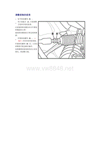 奥迪A6L C6原厂维修手册之底盘：调整前轴的前束