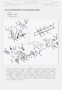 2011-2012年凯迪拉克2.0T LNF汽油发动机正时校对 