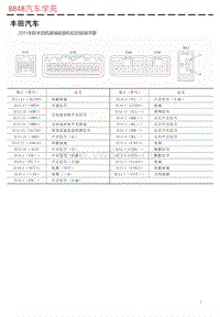 2011年款丰田凯美瑞收音机和功放端子图 