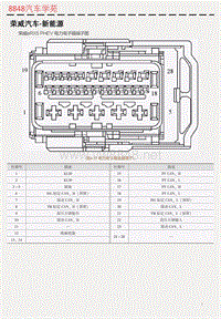 荣威eRX5 PHEV 电力电子箱端子图 