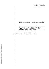 AS-NZS3120-1999 Approval and test specification- Cord extension sockets