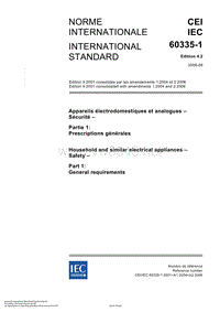 IEC60335-1：2006Edition 4.2