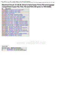 10-12款宾利欧陆GT原厂电路图 驾驶员侧保险丝盒5